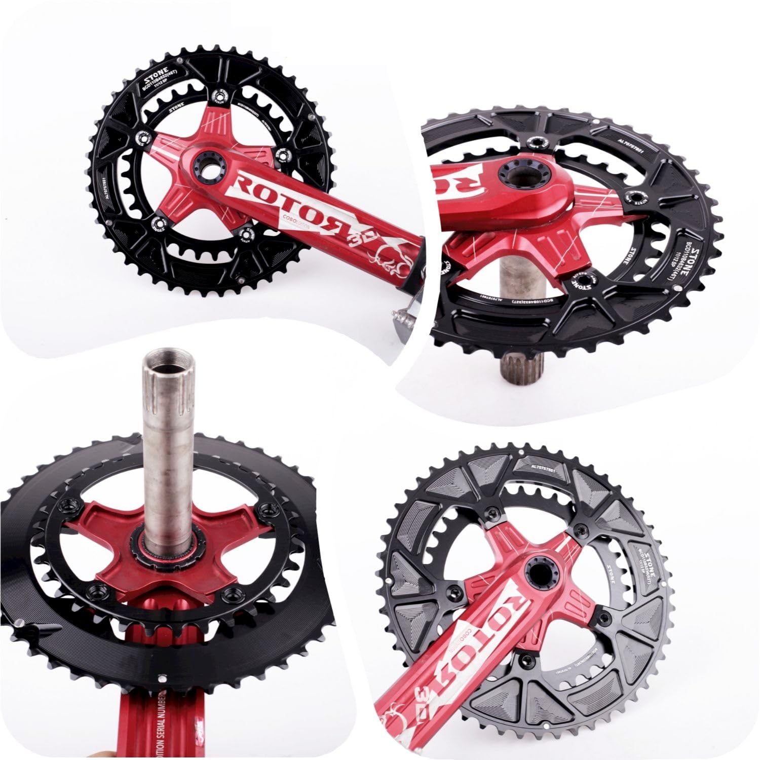 未使用　ROTOR ROUND チェーンリング　53- 39T BCD110mm Amazon | STONE 110BCD ダブルチェーンリング 4700 5800 6800